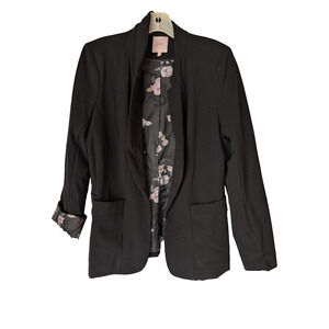 CANDIE'S Women's Blazer w/ Floral Lining Sz Large